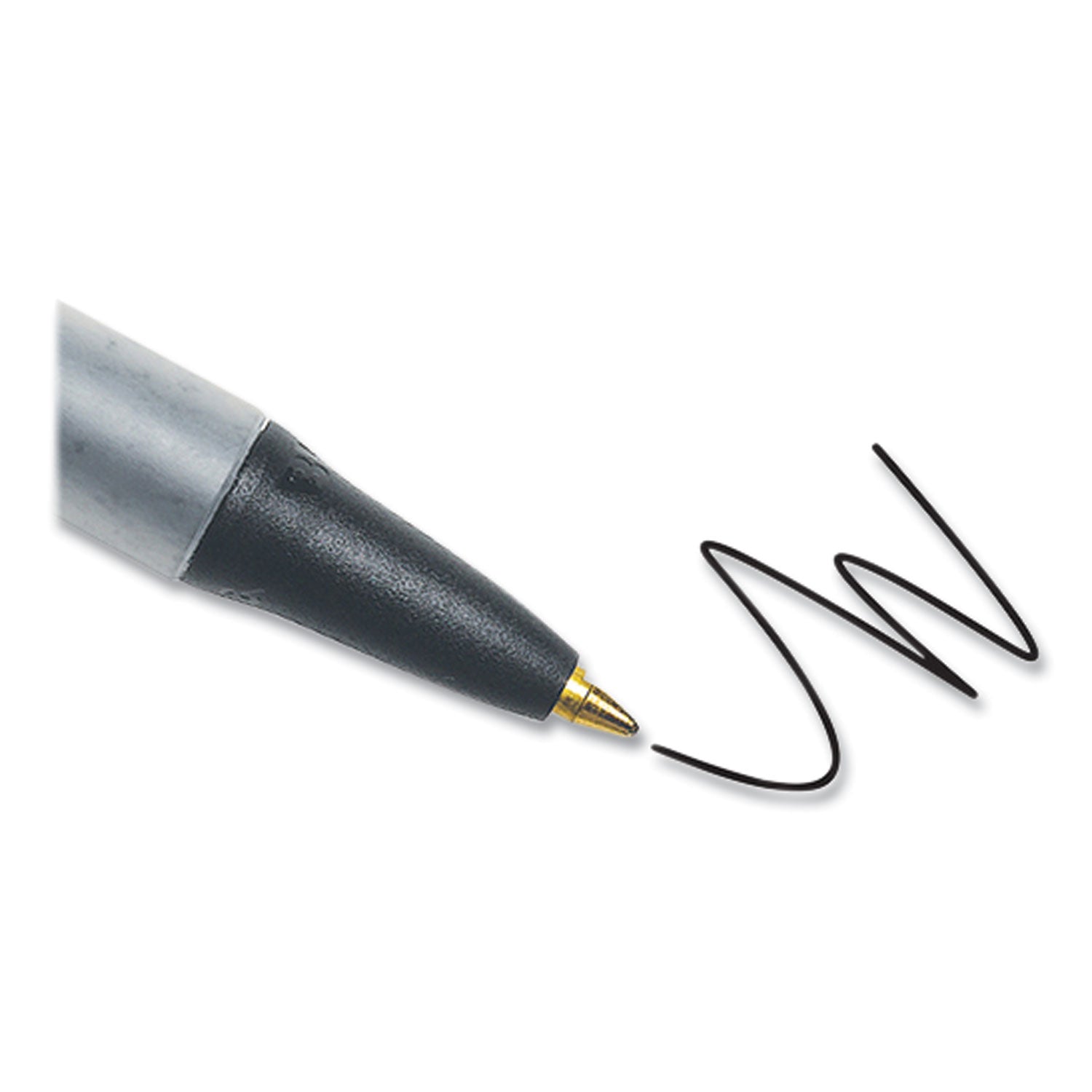 ecolutions-clic-stic-ballpoint-pen-retractable-medium-1-mm-black-ink-translucent-frost-black-barrel-10-pack_biccsem10blk - 4