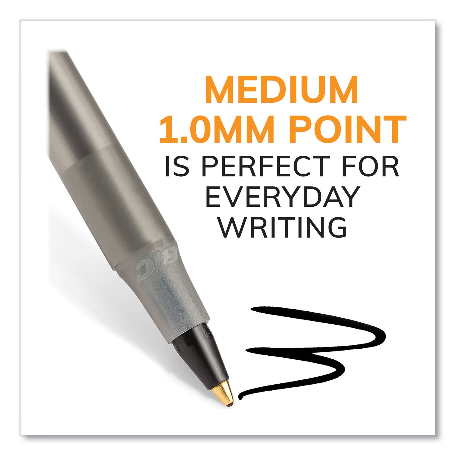 round-stic-xtra-life-ballpoint-pen-stick-medium-1-mm-black-ink-translucent-black-barrel-500-pack_bicgsm500eblk - 3