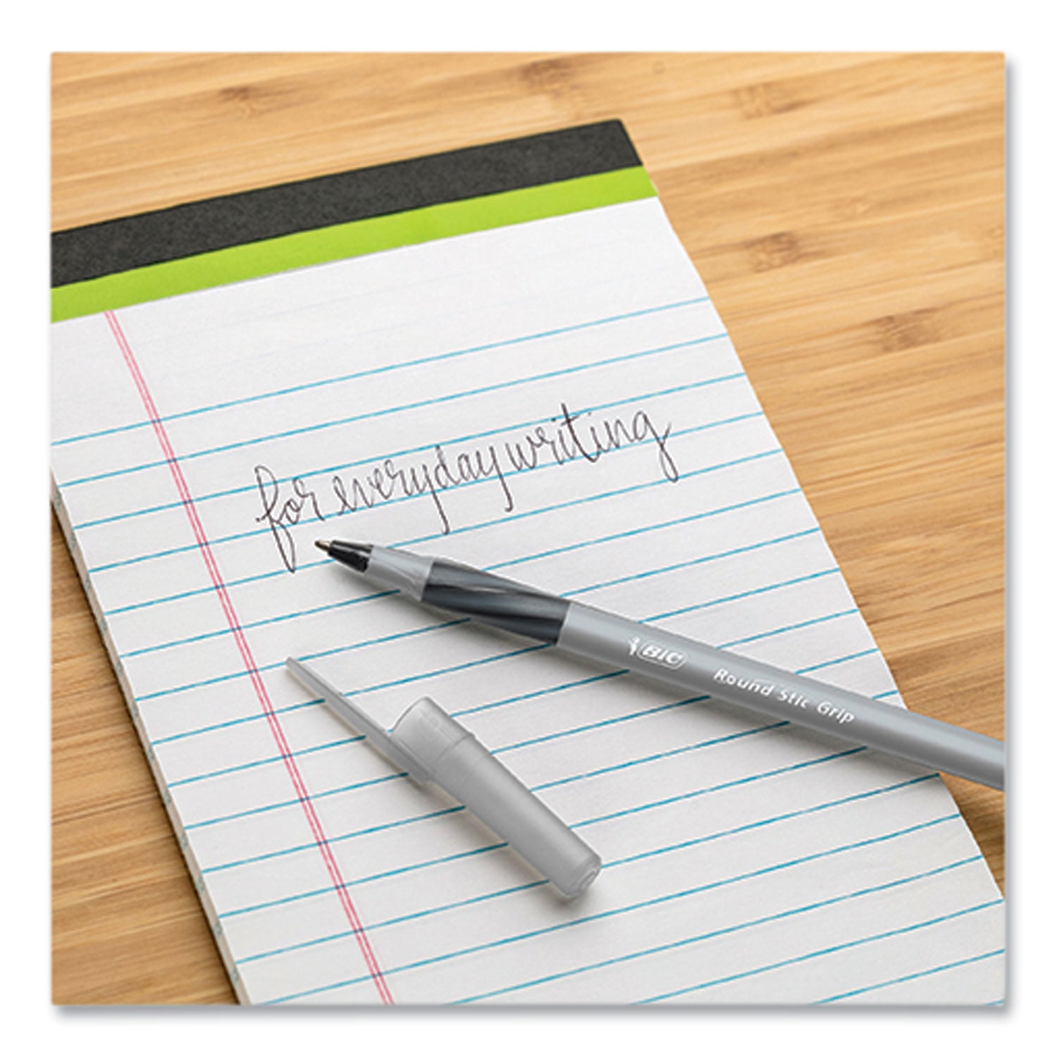 round-stic-grip-xtra-comfort-ballpoint-pen-medium-1-mm-black-ink-gray-black-24-box-6-boxes-pack_bicgsmg144eblk - 4