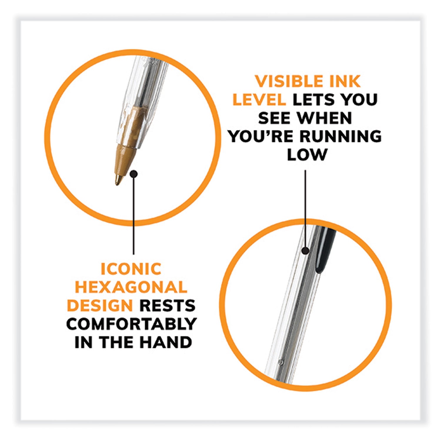 cristal-xtra-smooth-ballpoint-pen-stick-medium-1-mm-black-ink-clear-barrel-24-box-6-boxes-pack_bicms144eblk - 4