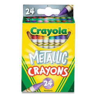 Crayola Metallic Crayons - 1.1" Length - Metallic - 24 / Pack