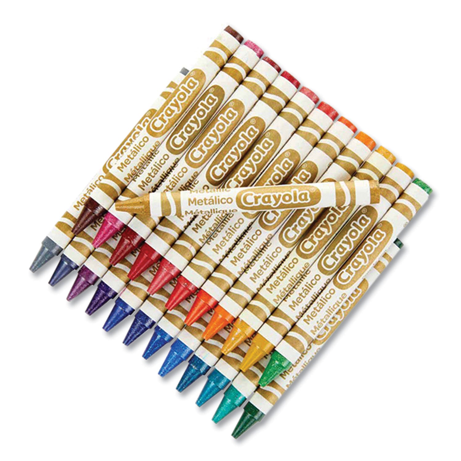 Crayola Metallic Crayons - 1.1" Length - Metallic - 24 / Pack