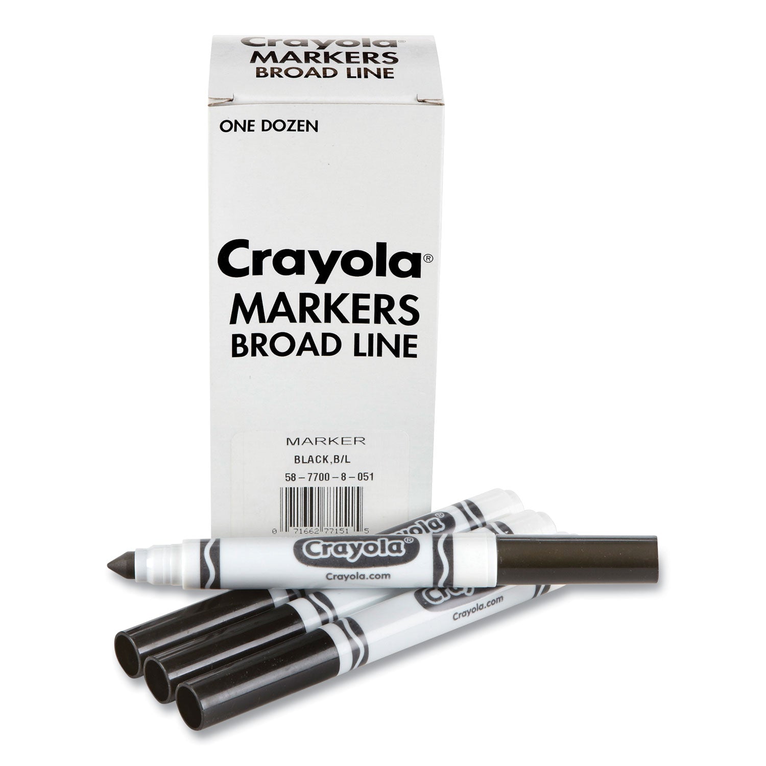 bulk-broad-line-marker-broad-bullet-tip-black-12-box_cyo587700051 - 1