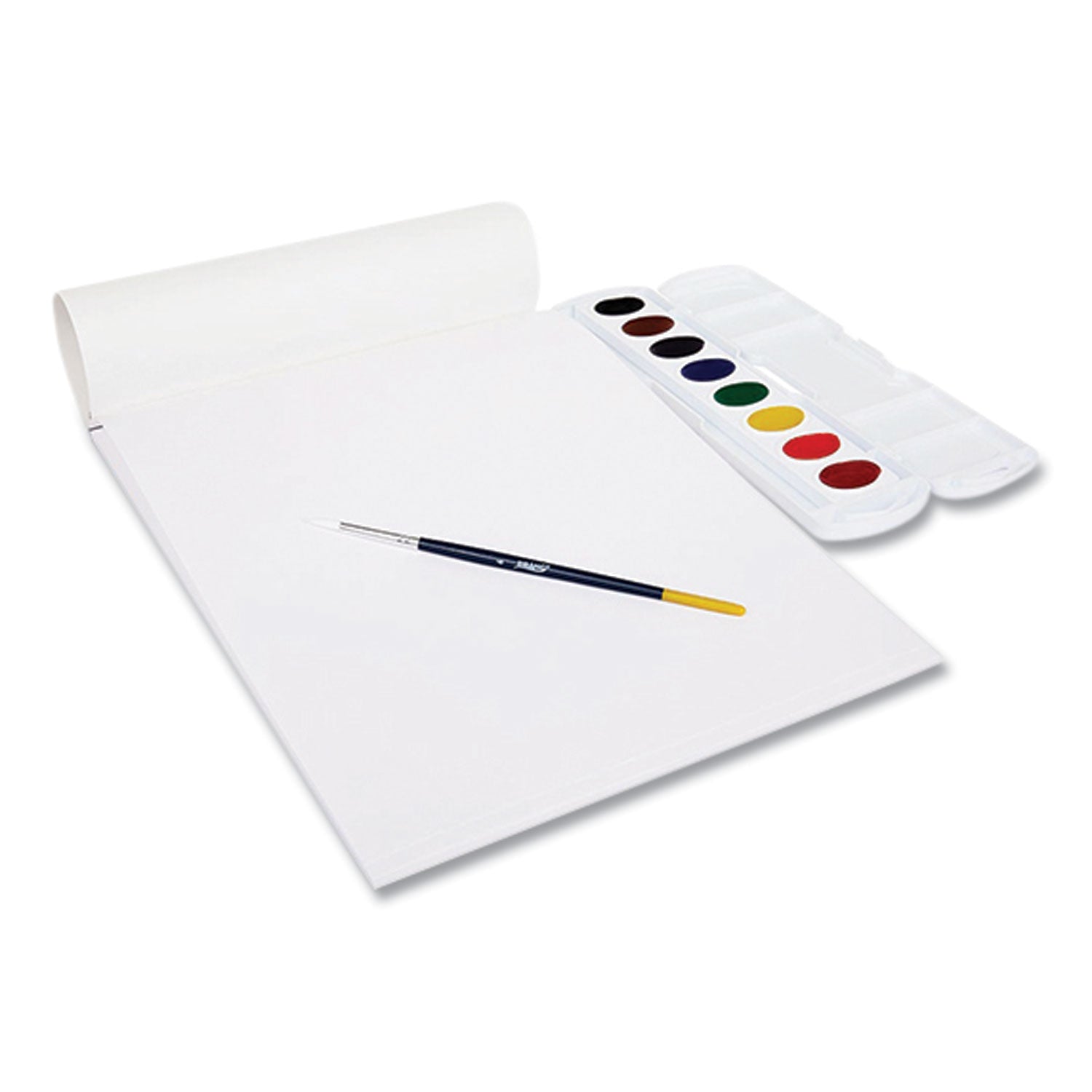 prang-watercolor-paper-pad-unruled-white-multicolor-cover-30-white-9-x-12-sheets_dixp2367 - 2
