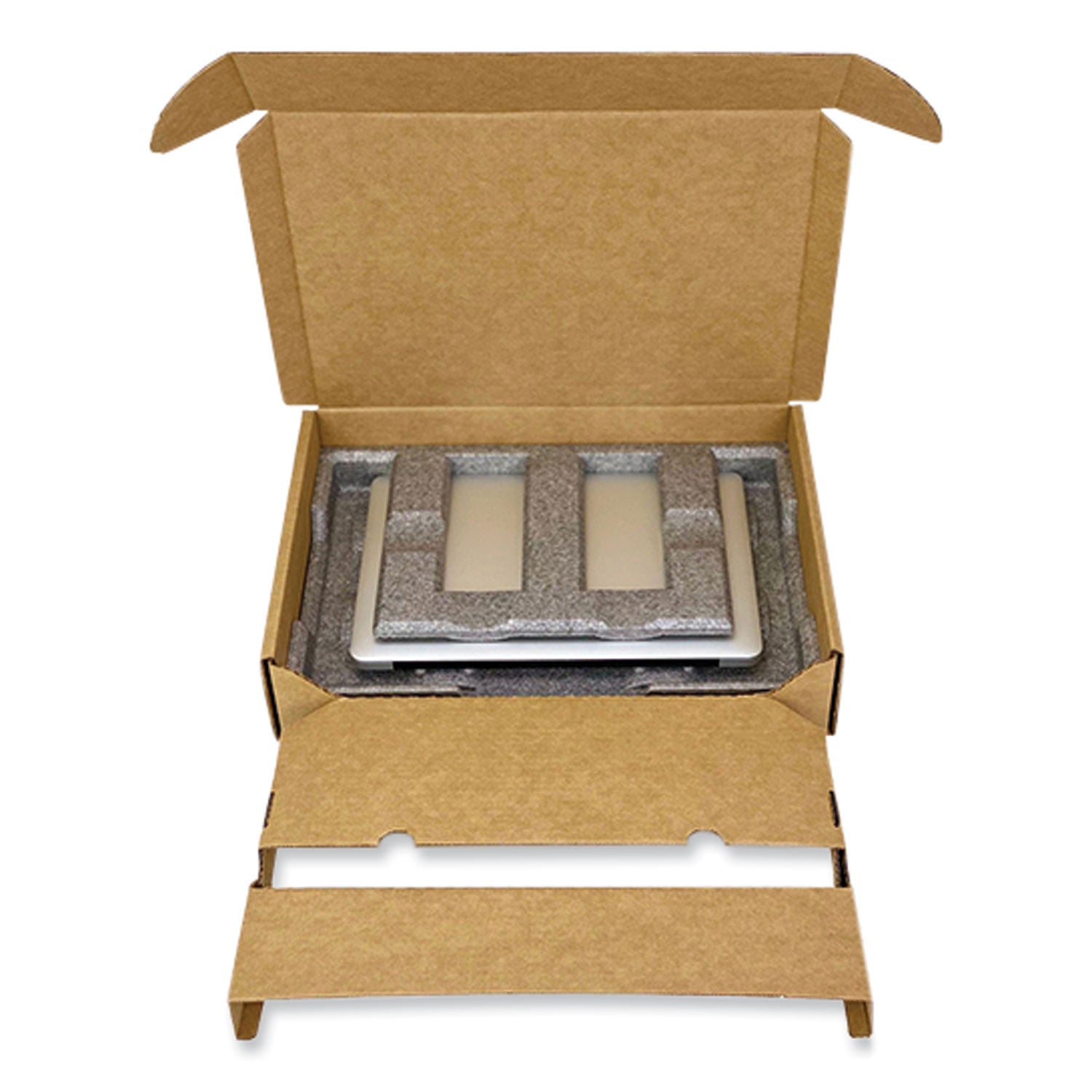 Laptop Shipping Box, One-Piece Foldover (OPF), Large, 17.25" x 11.68" x 3.75", Brown Kraft