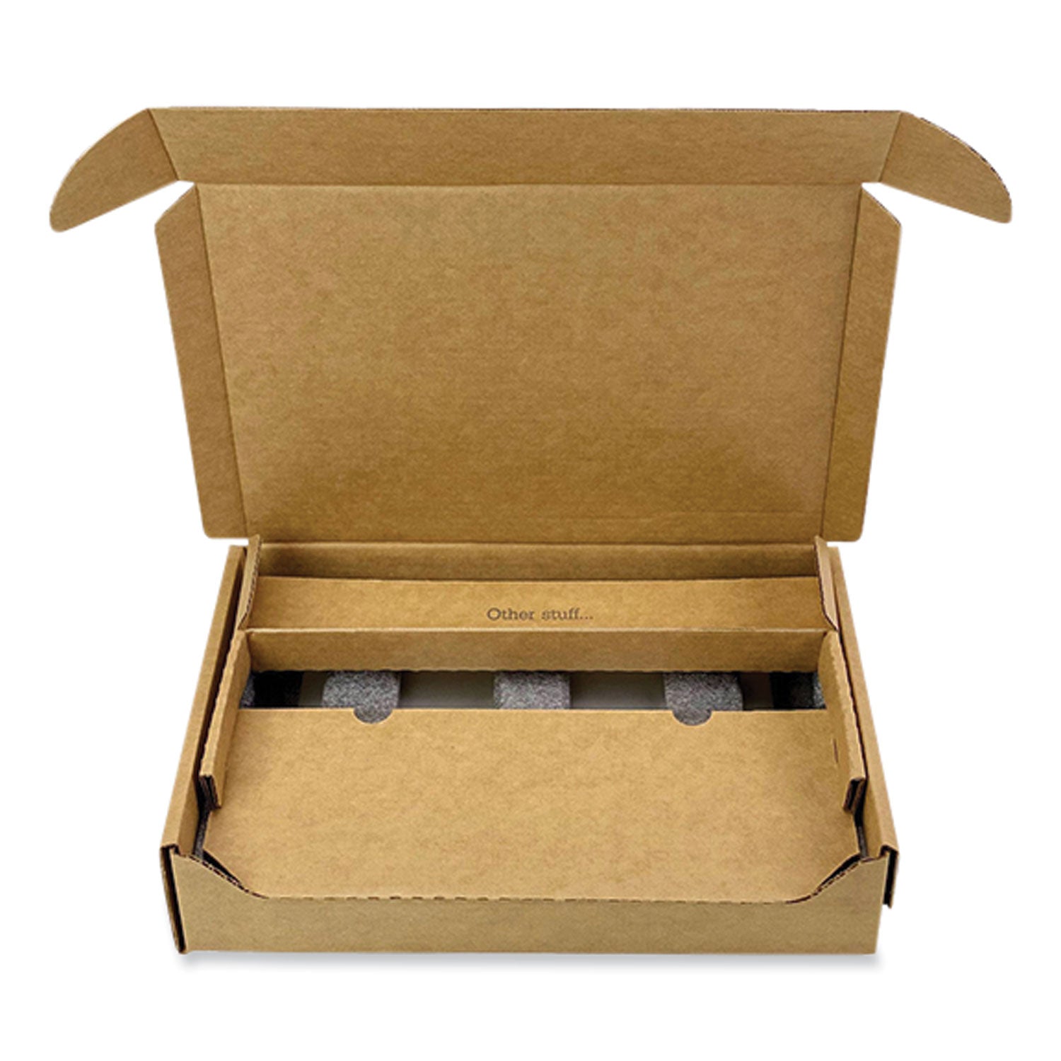 Laptop Shipping Box, One-Piece Foldover (OPF), Large, 17.25" x 11.68" x 3.75", Brown Kraft