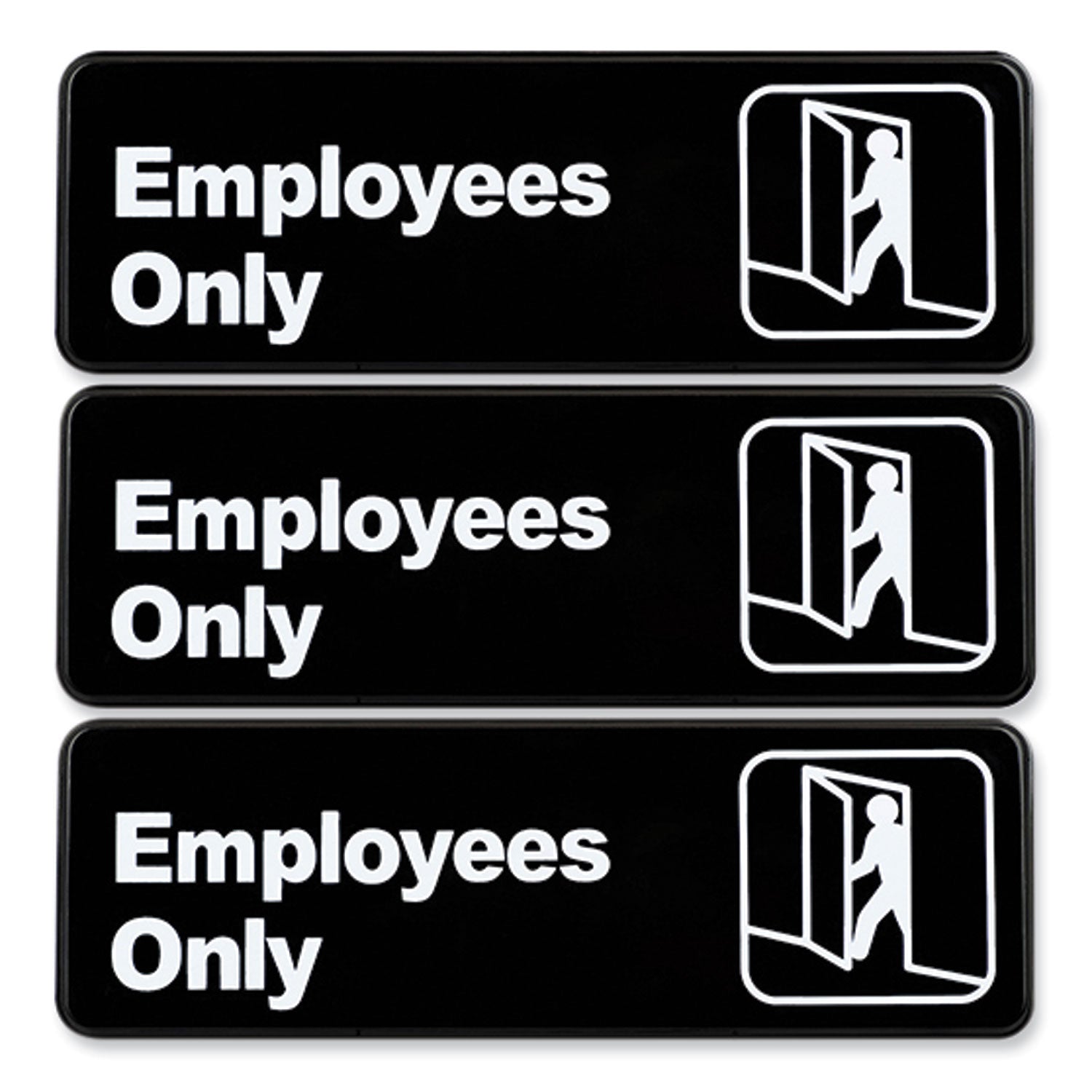 employees-only-indoor-outdoor-wall-sign-9-x-3-black-face-white-graphics-3-pack_exohd0050s - 1
