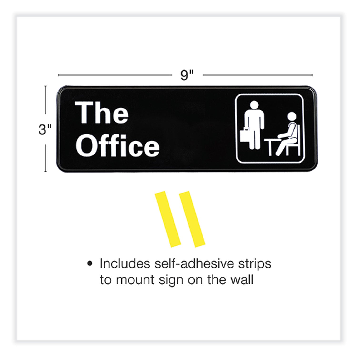 the-office-indoor-outdoor-wall-sign-9-x-3-black-face-white-graphics-2-pack_exohd0064s - 2