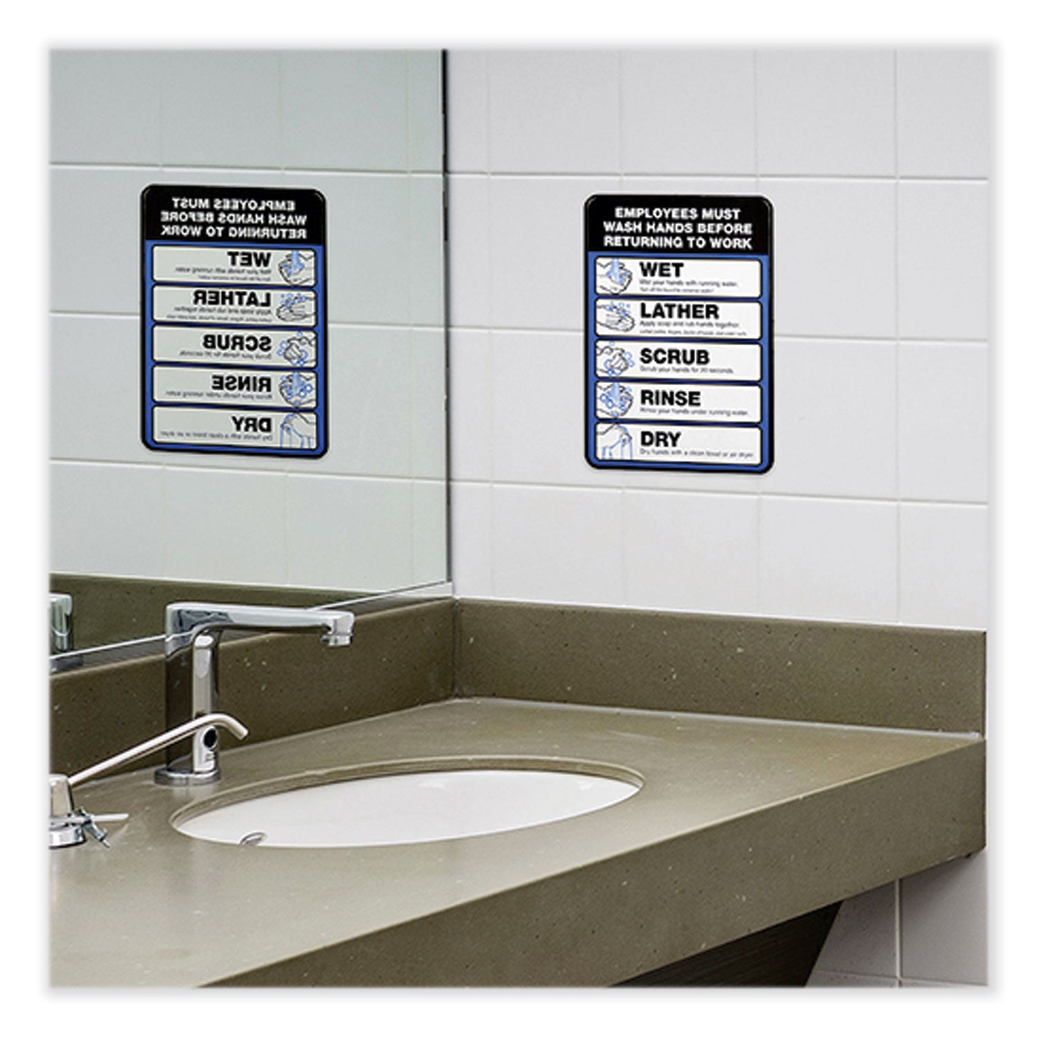 employees-must-wash-hands-indoor-wall-sign-5-x-7-black-blue-white-face-black-blue-graphics-2-pack_exohd0171s - 4