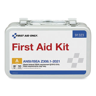 ANSI 2021 First Aid Kit for 10 People, 76 Pieces, Metal Case