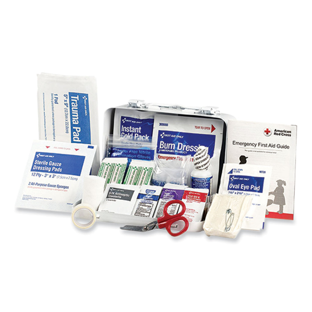 ANSI 2021 First Aid Kit for 10 People, 76 Pieces, Metal Case