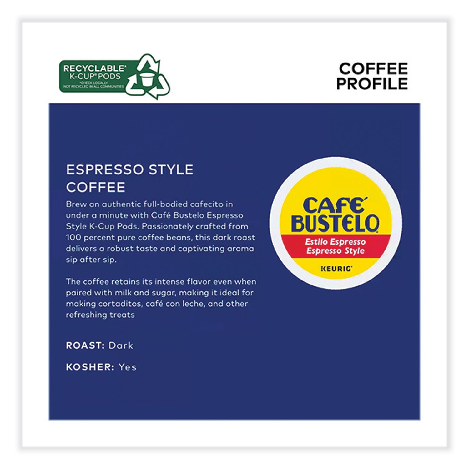 Espresso Style K-Cups, 48/Box