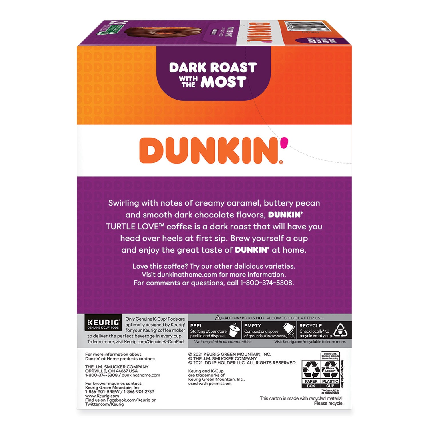 K-Cup Pods, Turtle Love Coffee, 22/Box