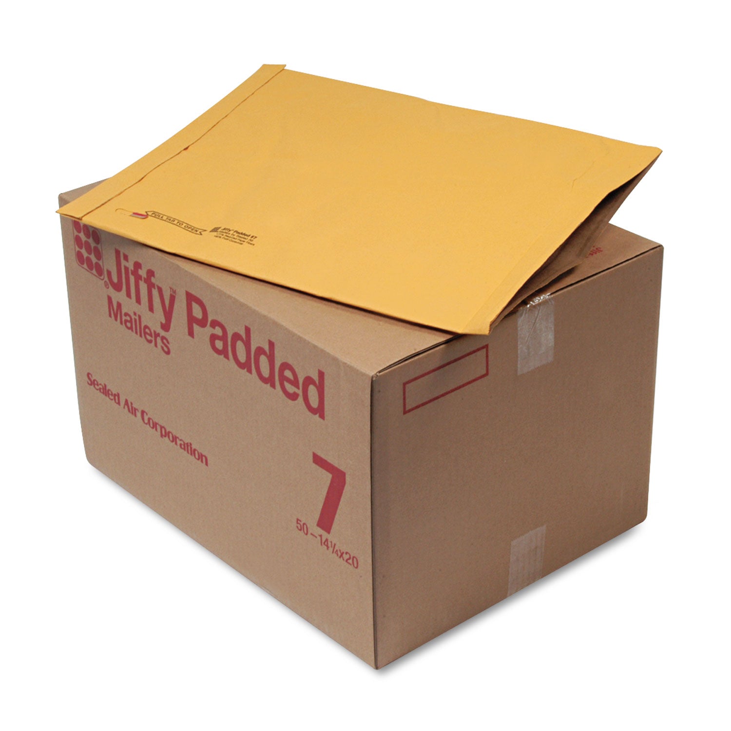 jiffy-padded-mailer-#7-paper-padding-fold-over-closure-1425-x-20-natural-kraft-50-carton_sel64350 - 1