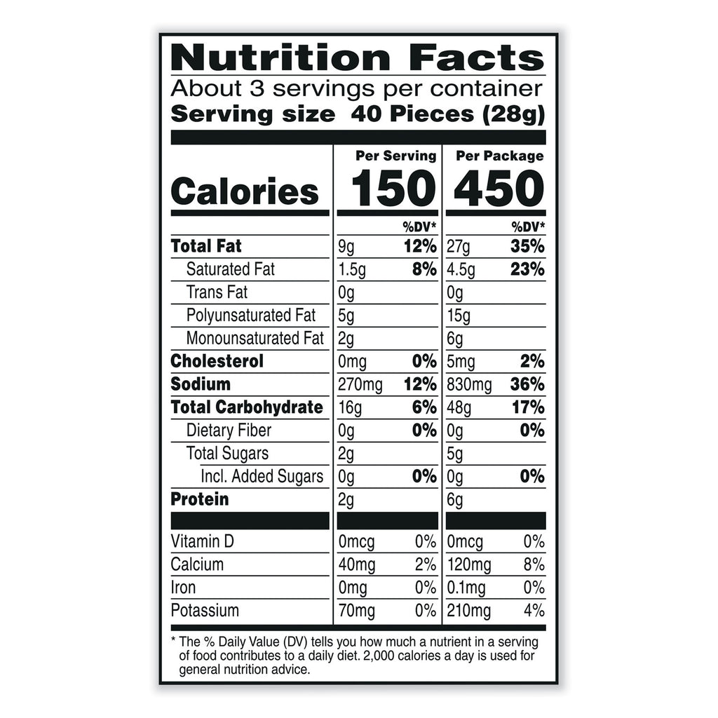 Puff'd Crackers, White Cheddar, 3 oz Bag, 6/Carton