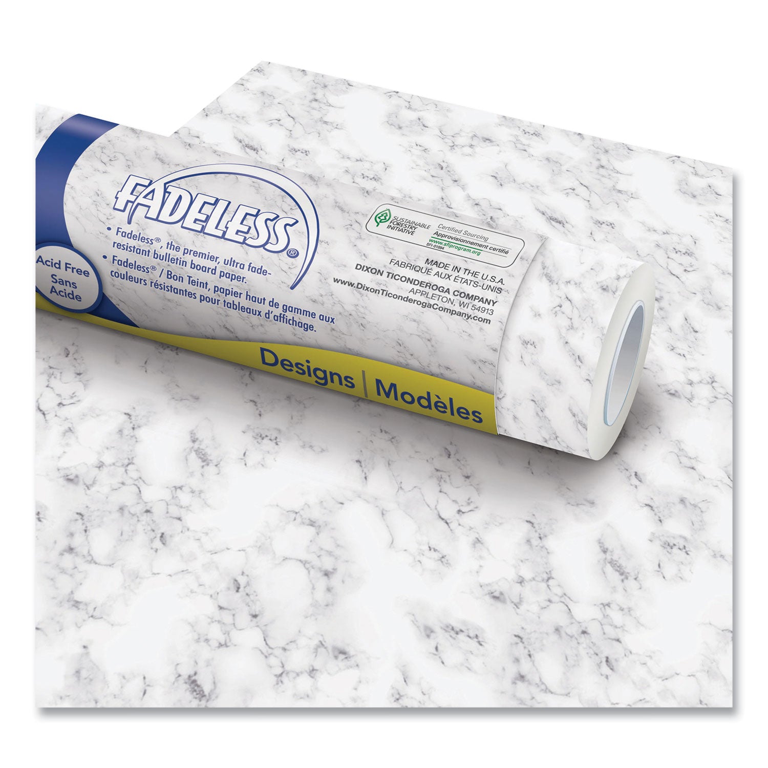 Fadeless Paper Roll, 50 lb Bond Weight, 48 x 50 ft, Marble