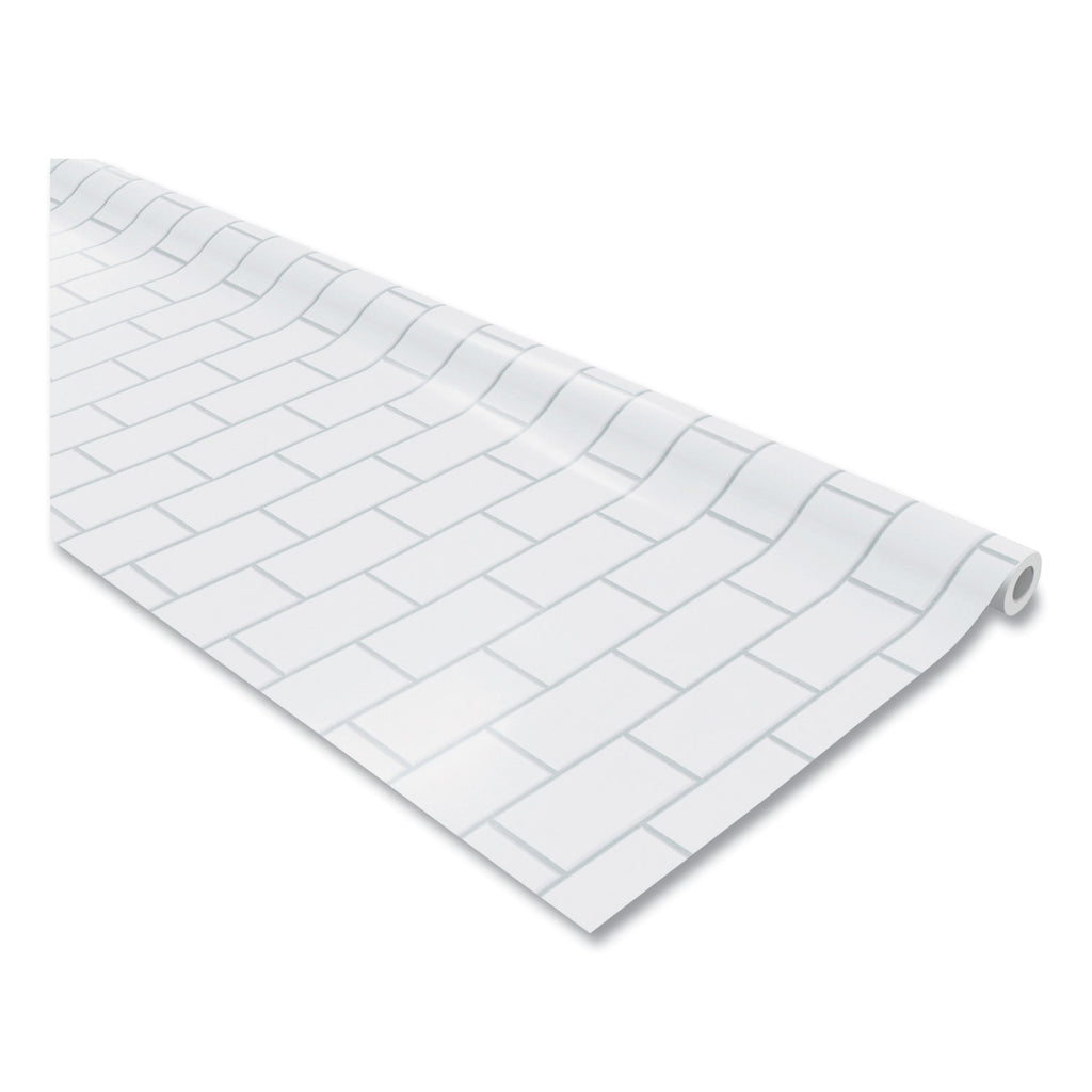Fadeless Paper Roll, 50 lb Bond Weight, 48 x 50 ft, White Subway Tile