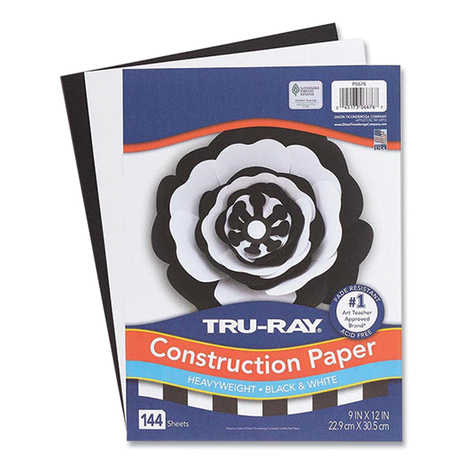 tru-ray-construction-paper-76-lb-text-weight-9-x-12-assorted-colors-144-pack_pacp6676 - 1