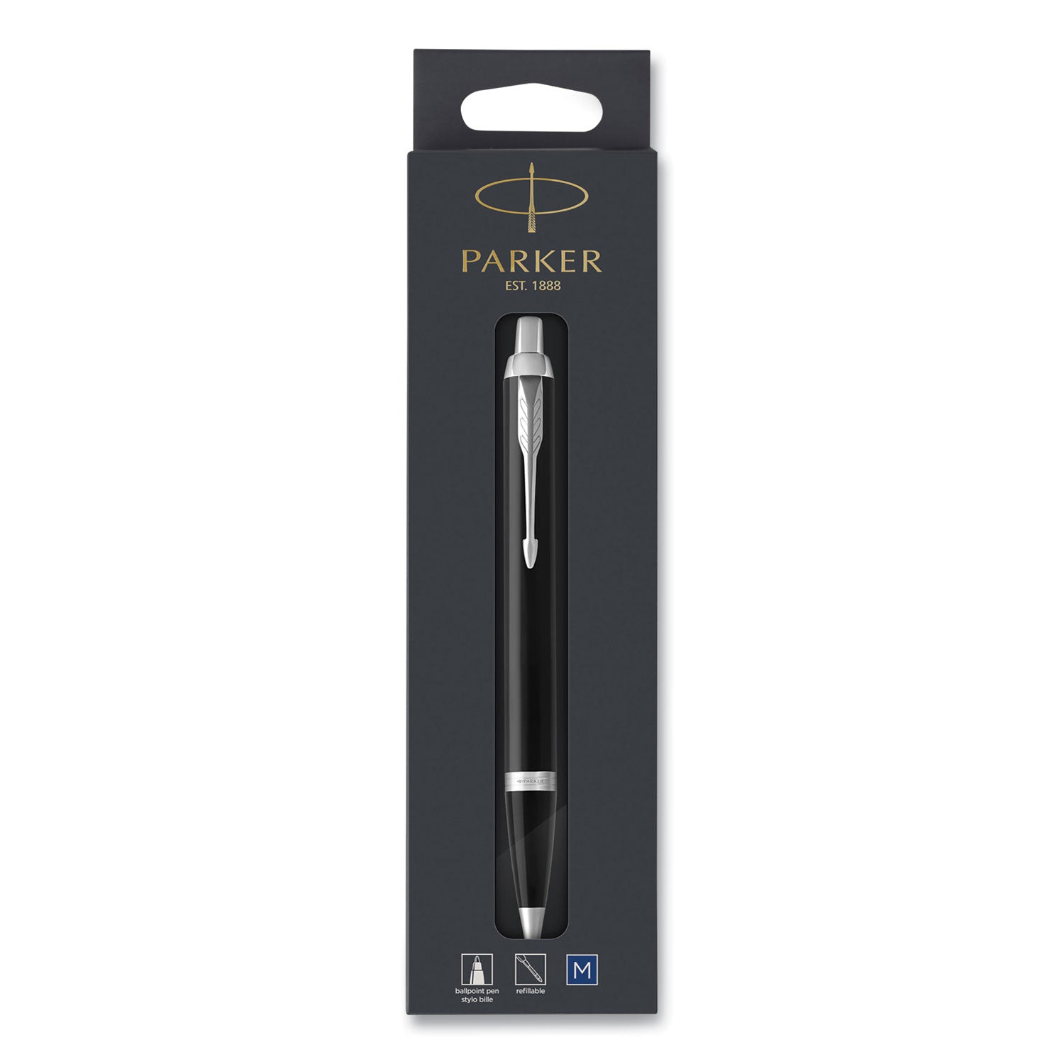 im-retractable-medium-tip-ballpoint-pen-07-mm-blue-ink-black-chrome-barrel_par1975554 - 1