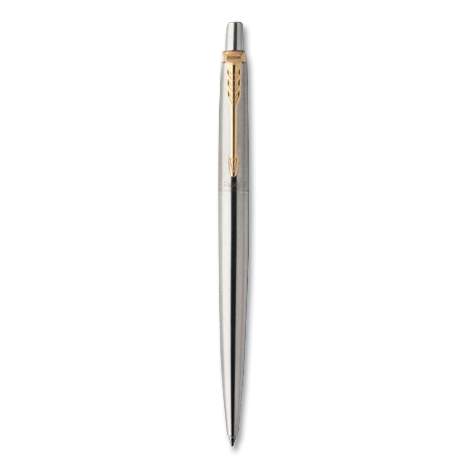 Jotter Rollerball Pen, Medium Point 0.7 mm, Black Ink, Stainless Steel Barrel