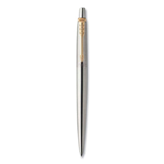 Jotter Rollerball Pen, Medium Point 0.7 mm, Black Ink, Stainless Steel Barrel