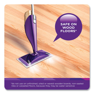 WetJet System Wood Mopping Pad, 5.4 x 11.3, White, 20/Pack