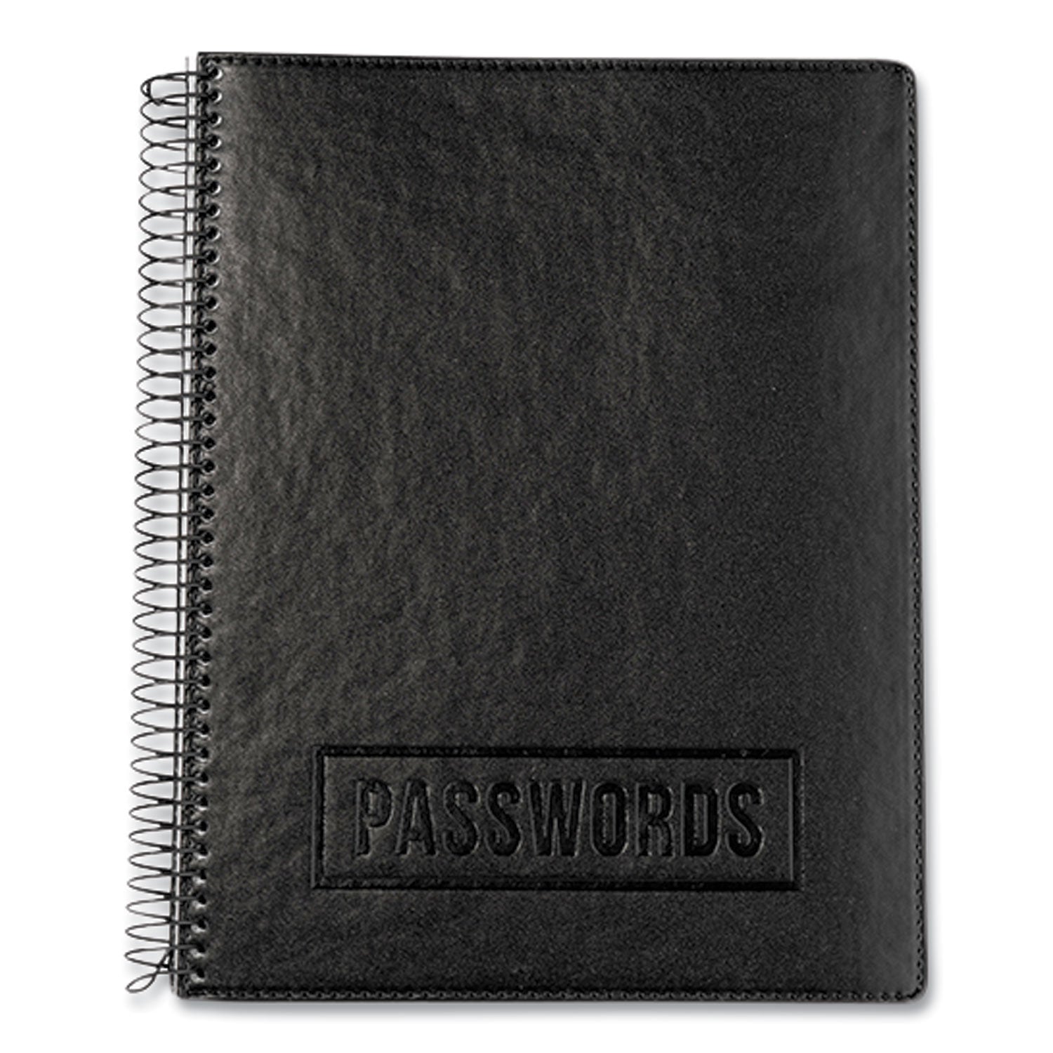 executive-format-password-log-book-576-total-entries-4-entries-page-black-faux-leather-cover-72-10-x-76-sheets_rfcexpwbookblk - 1