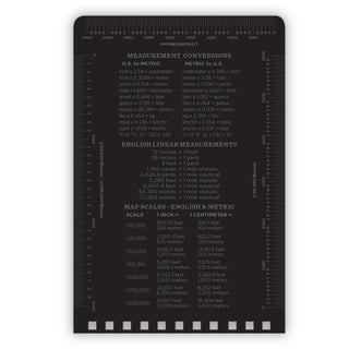 All-Weather Wire-O Notepad, Universal: Narrow Rule and Quadrille Rule, Black Cover, 50 White 3 x 5 Sheets