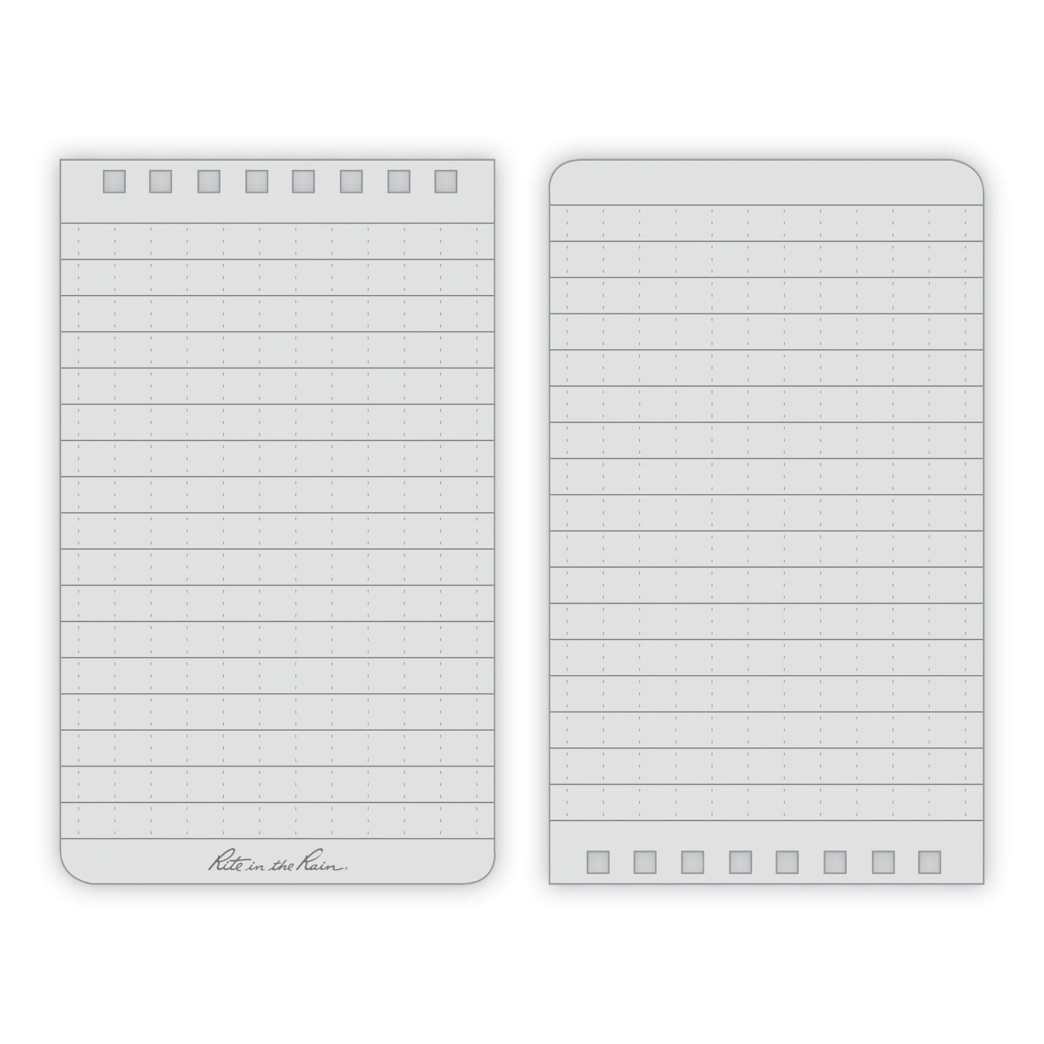 all-weather-wire-o-notepad-universal-narrow-rule-and-quadrille-rule-black-cover-50-white-4-x-6-sheets_rir746 - 3
