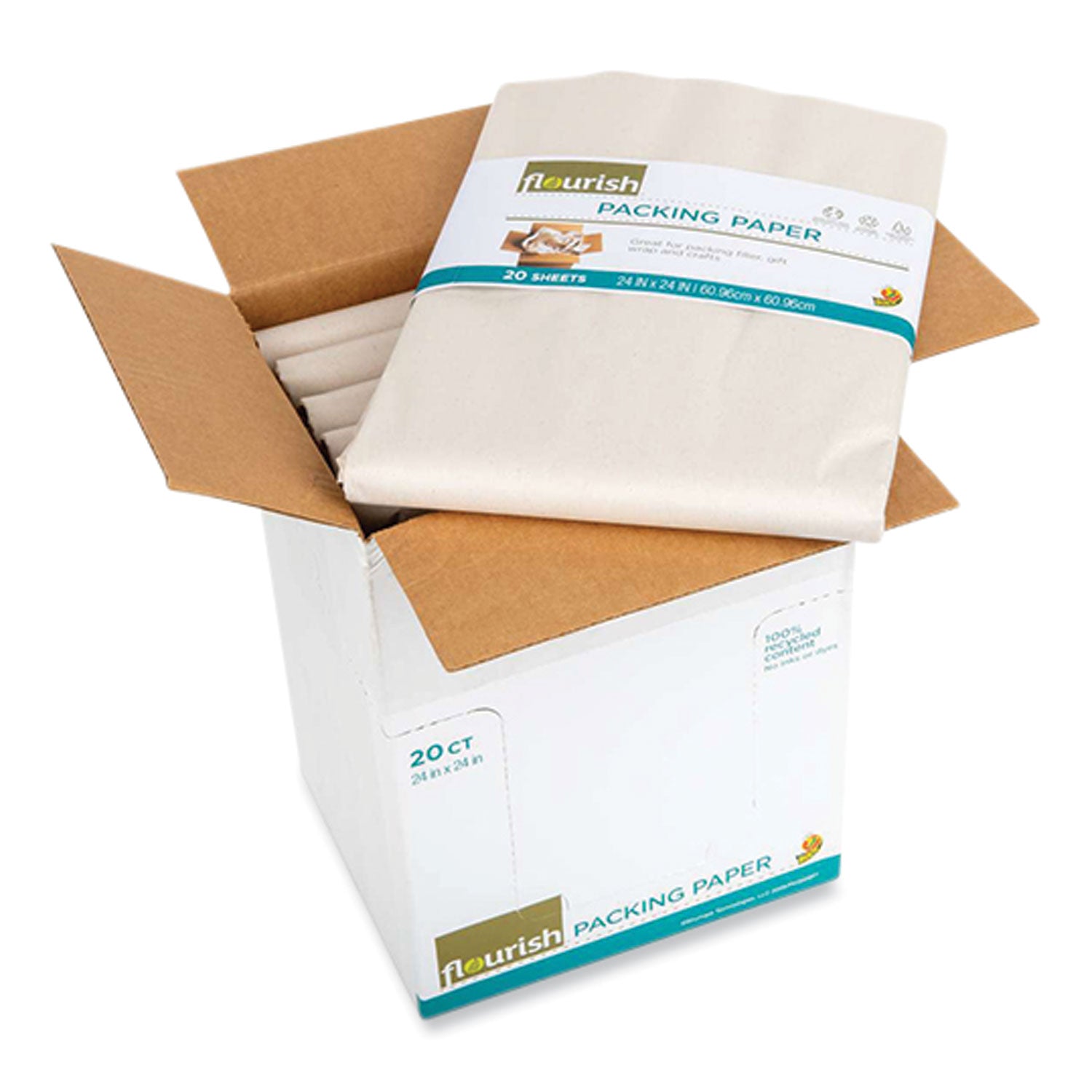 100%-recycled-paper-packing-sheets-24-x-24-natural-20-pack_shu287431 - 2