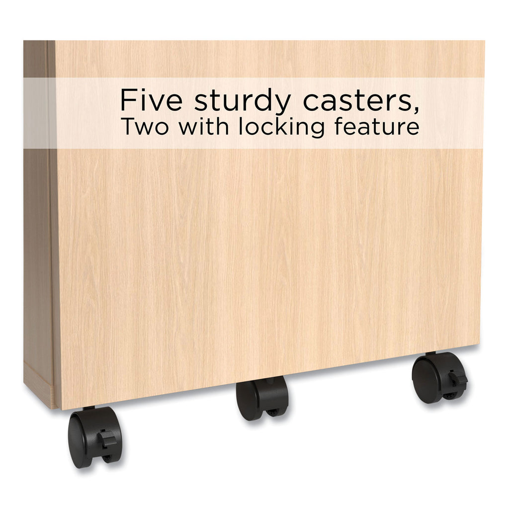 Essentials Three-Drawer Mobile Pedestal File, 2 Box/1 Legal/Letter-Size File Drawers, Natural, 15.6" x 21.3" x 24.3