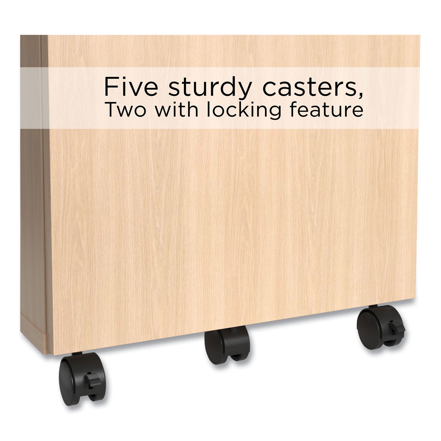 Essentials Three-Drawer Mobile Pedestal File, 2 Box/1 Legal/Letter-Size File Drawers, Natural, 15.6" x 21.3" x 24.3