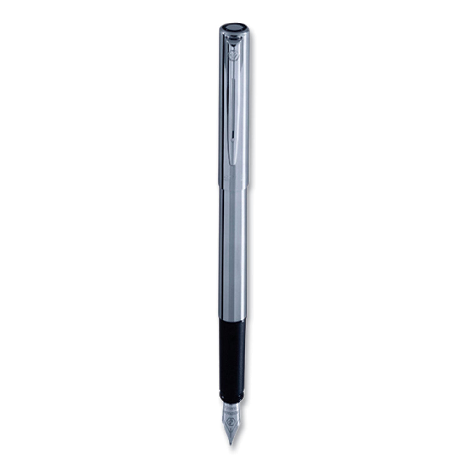 allure-fountain-pen-stick-fine-nib-blue-ink-silver-black-barrel_wats0174956 - 1