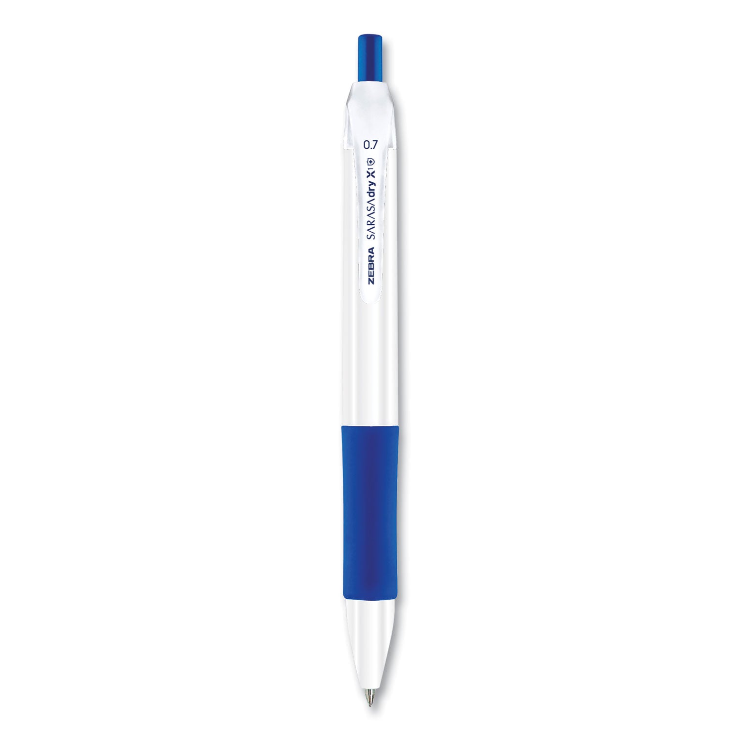 sarasa-dry-x1+-retractable-gel-pen-medium-07-mm-blue-ink-white-blue-barrel-12-pack_zeb41520 - 2