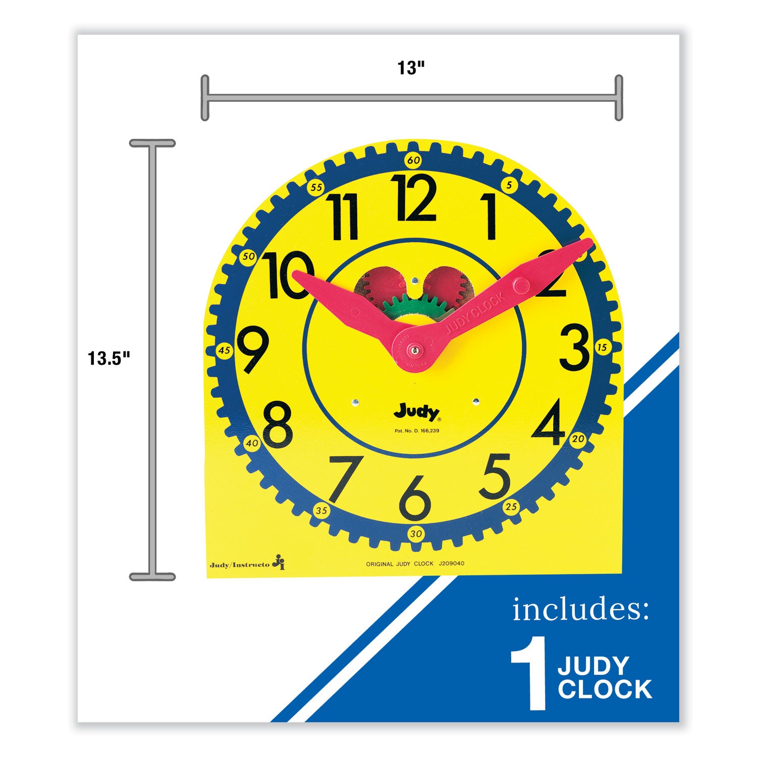 Large Judy Clock, Ages 5 to 9 - 