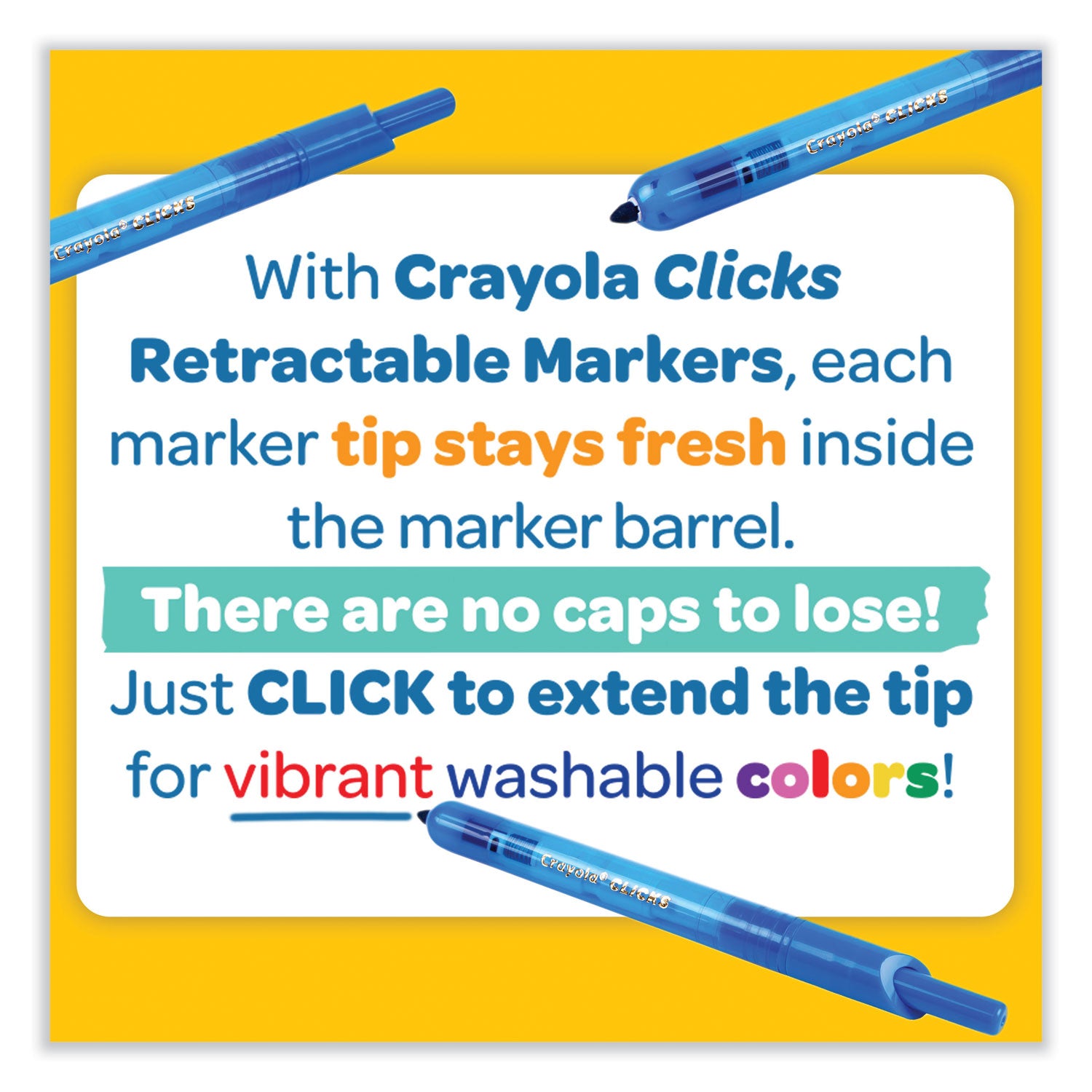 super-clicks-retractable-markers-assorted-bullet-tip-sizes-assorted-colors-10-pack_cyo588370 - 3