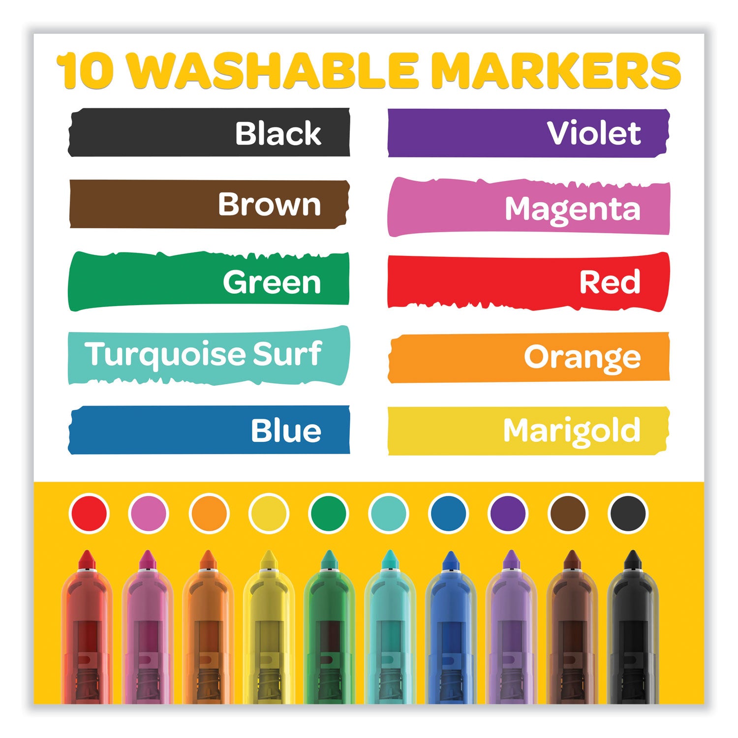 super-clicks-retractable-markers-assorted-bullet-tip-sizes-assorted-colors-10-pack_cyo588370 - 4