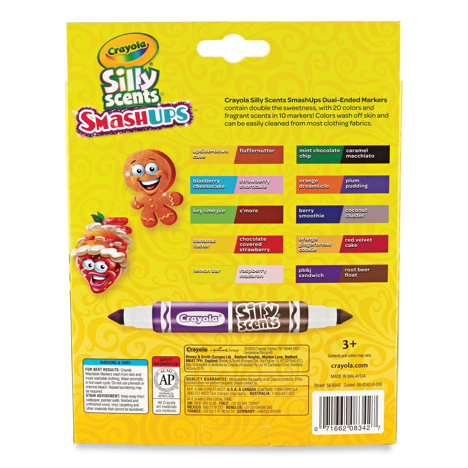 silly-scents-smash-up-dual-ended-markers-broad-tip-assorted-10-pack_cyo588342 - 2