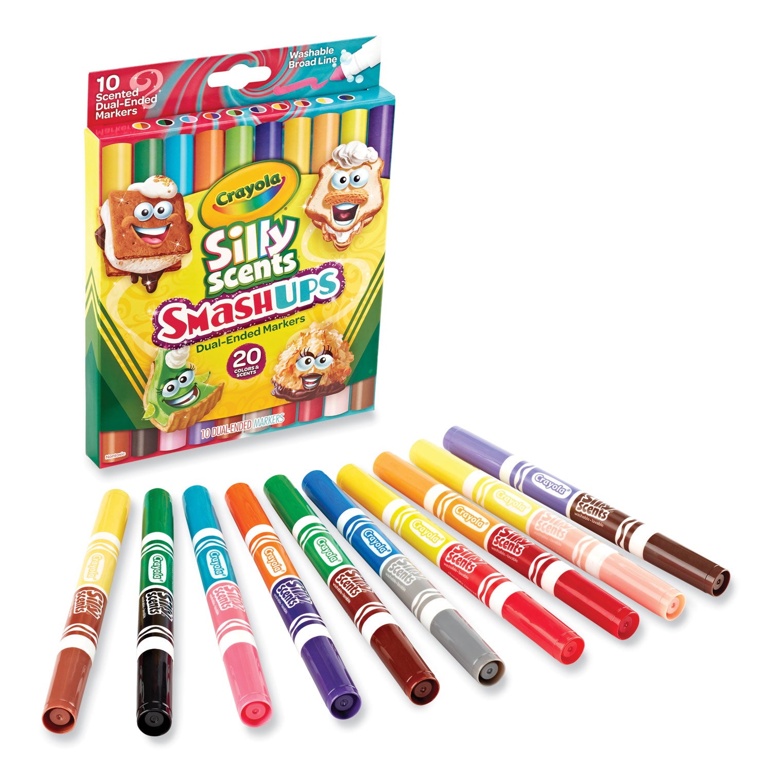 silly-scents-smash-up-dual-ended-markers-broad-tip-assorted-10-pack_cyo588342 - 5
