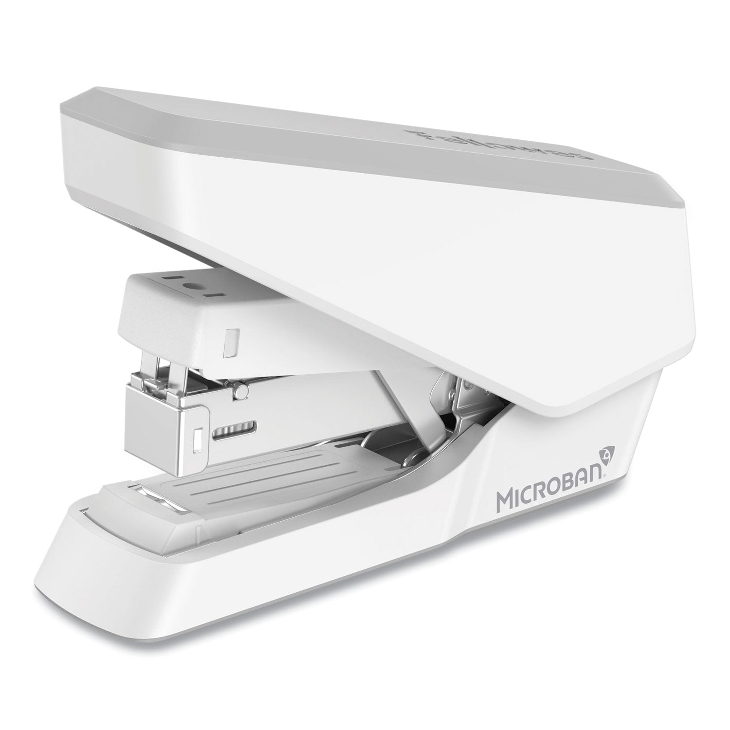 LX860 EasyPress Half Strip Stapler, 40 Sheet Capacity, Gray/White