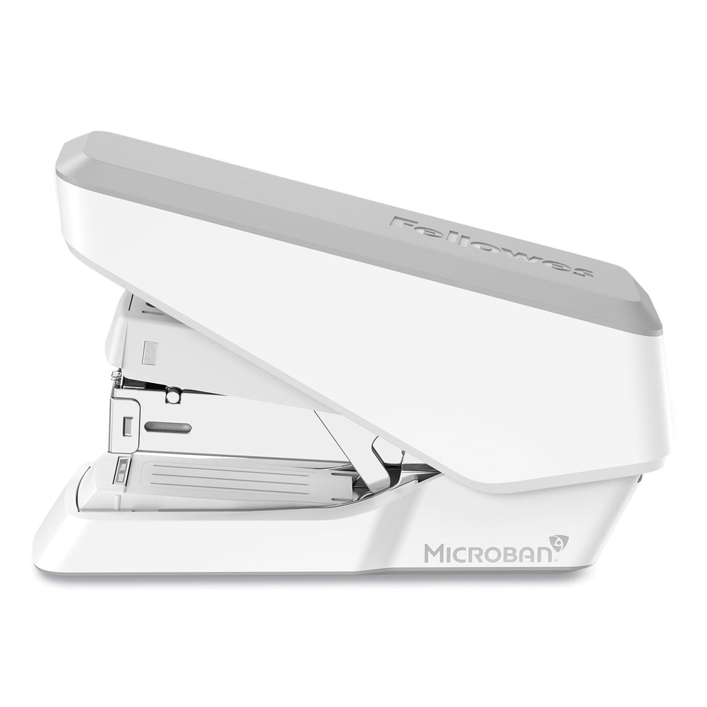 LX860 EasyPress Half Strip Stapler, 40 Sheet Capacity, Gray/White