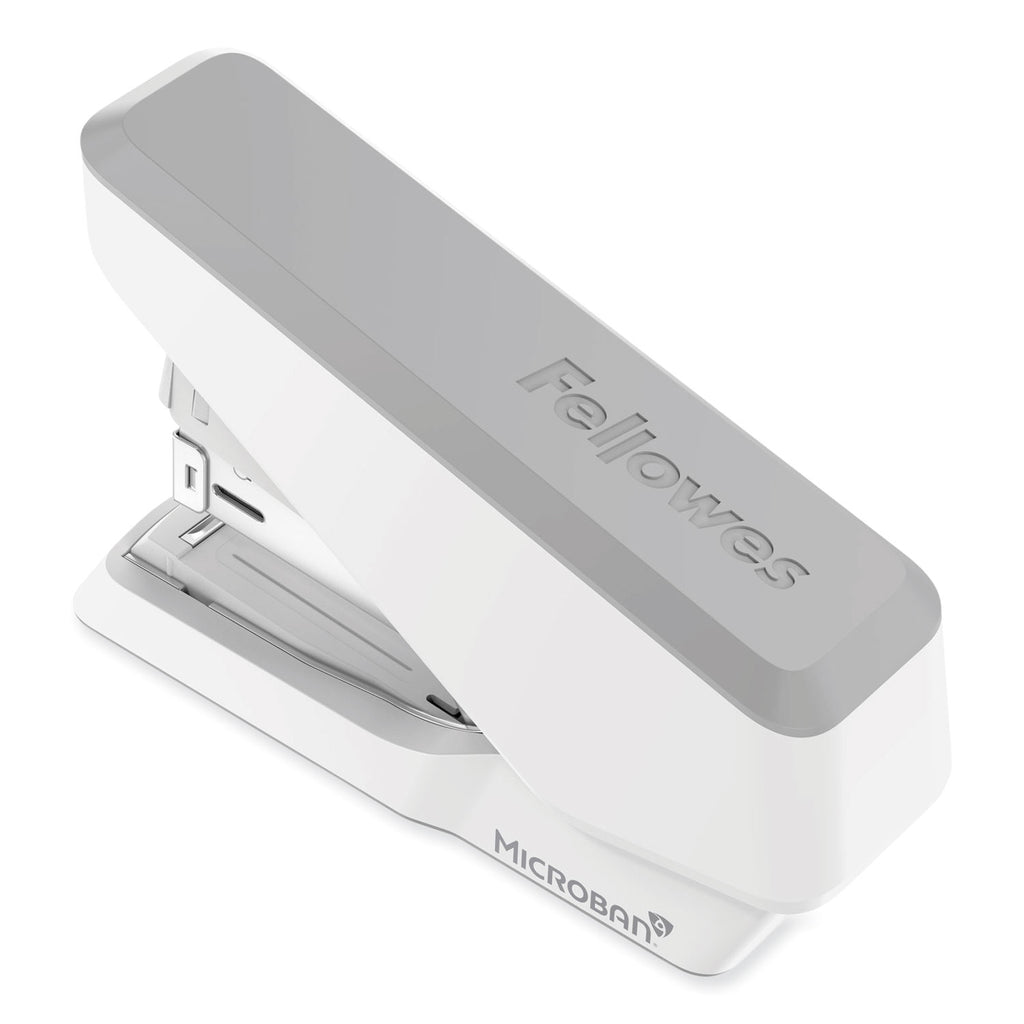 LX860 EasyPress Half Strip Stapler, 40 Sheet Capacity, Gray/White