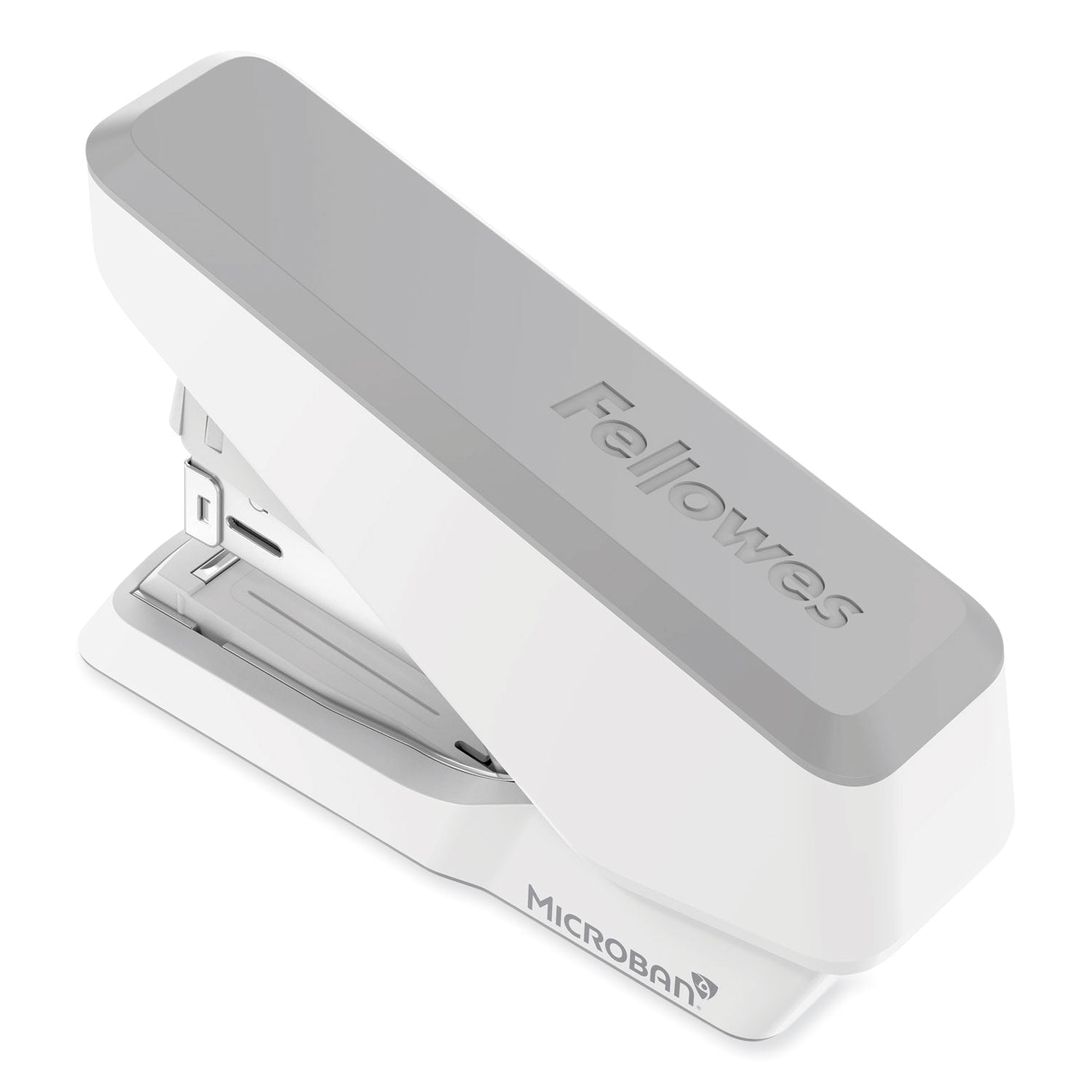 LX860 EasyPress Half Strip Stapler, 40 Sheet Capacity, Gray/White