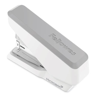 LX860 EasyPress Half Strip Stapler, 40 Sheet Capacity, Gray/White