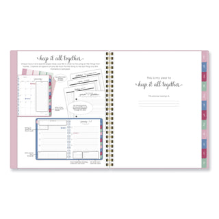 Harmony Weekly/Monthly Poly Planner, 8.81 x 7.88, Pink Cover, 13-Month (Jan to Jan): 2024 to 2025