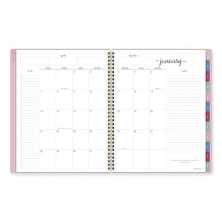 Harmony Weekly/Monthly Poly Planner, 11 x 9.38, Pink Cover, 13-Month (Jan to Jan): 2024 to 2025