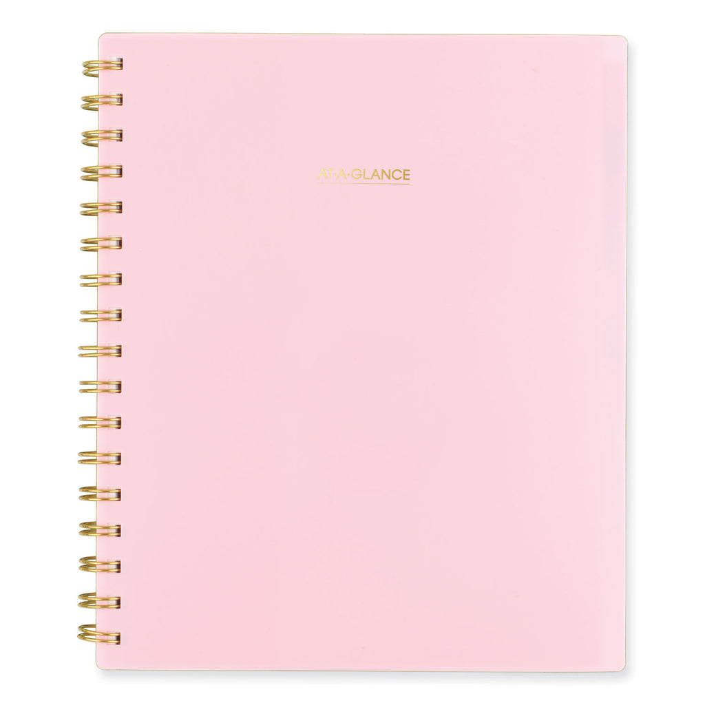 Harmony Weekly/Monthly Poly Planner, 8.81 x 7.88, Pink Cover, 13-Month (Jan to Jan): 2024 to 2025