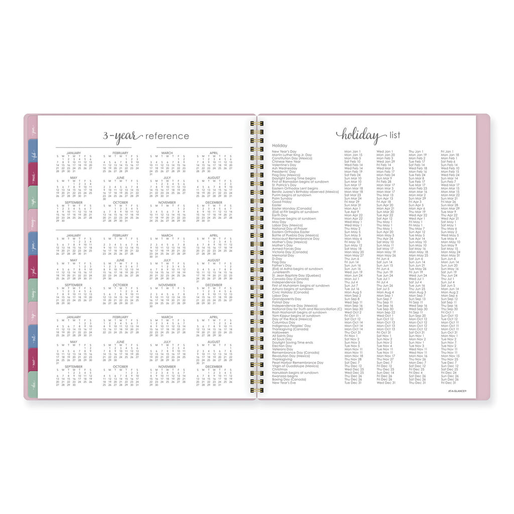 Harmony Weekly/Monthly Poly Planner, 11 x 9.38, Pink Cover, 13-Month (Jan to Jan): 2024 to 2025