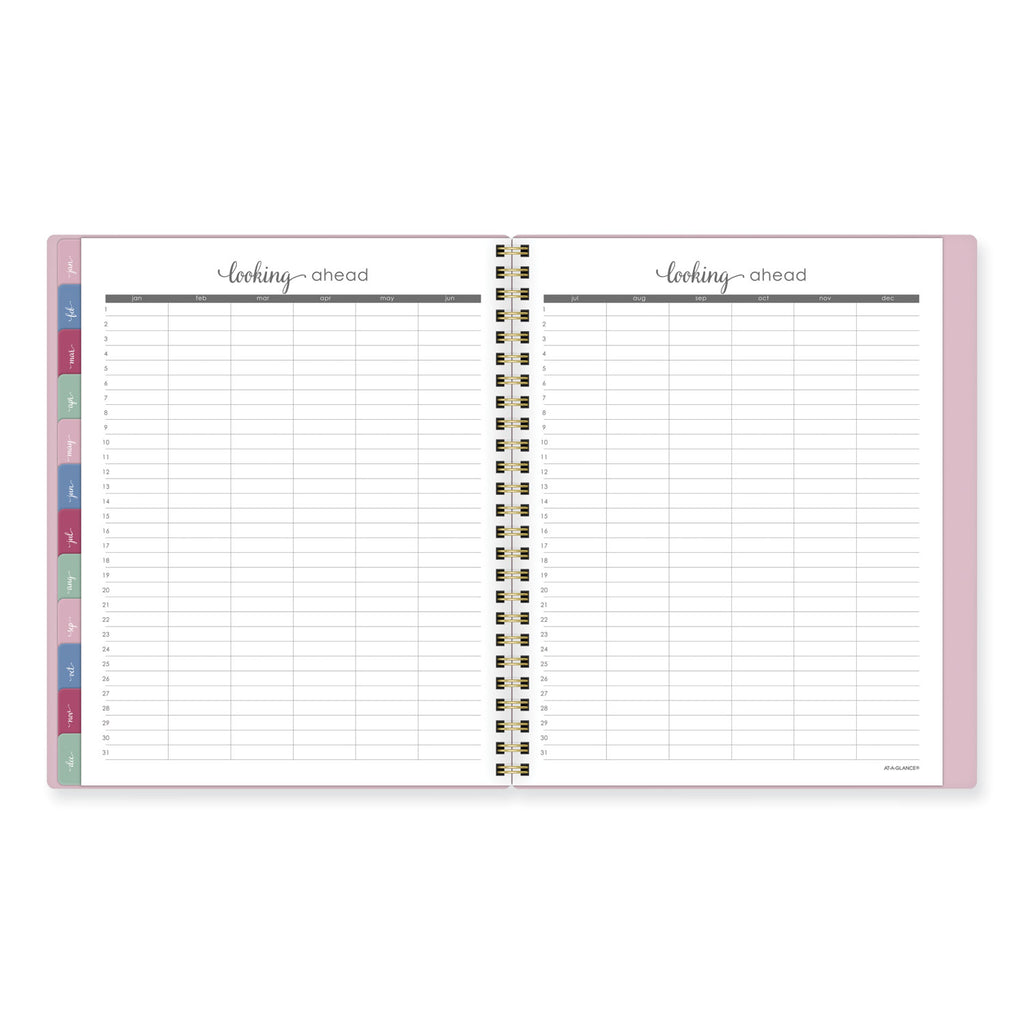 Harmony Weekly/Monthly Poly Planner, 8.81 x 7.88, Pink Cover, 13-Month (Jan to Jan): 2024 to 2025