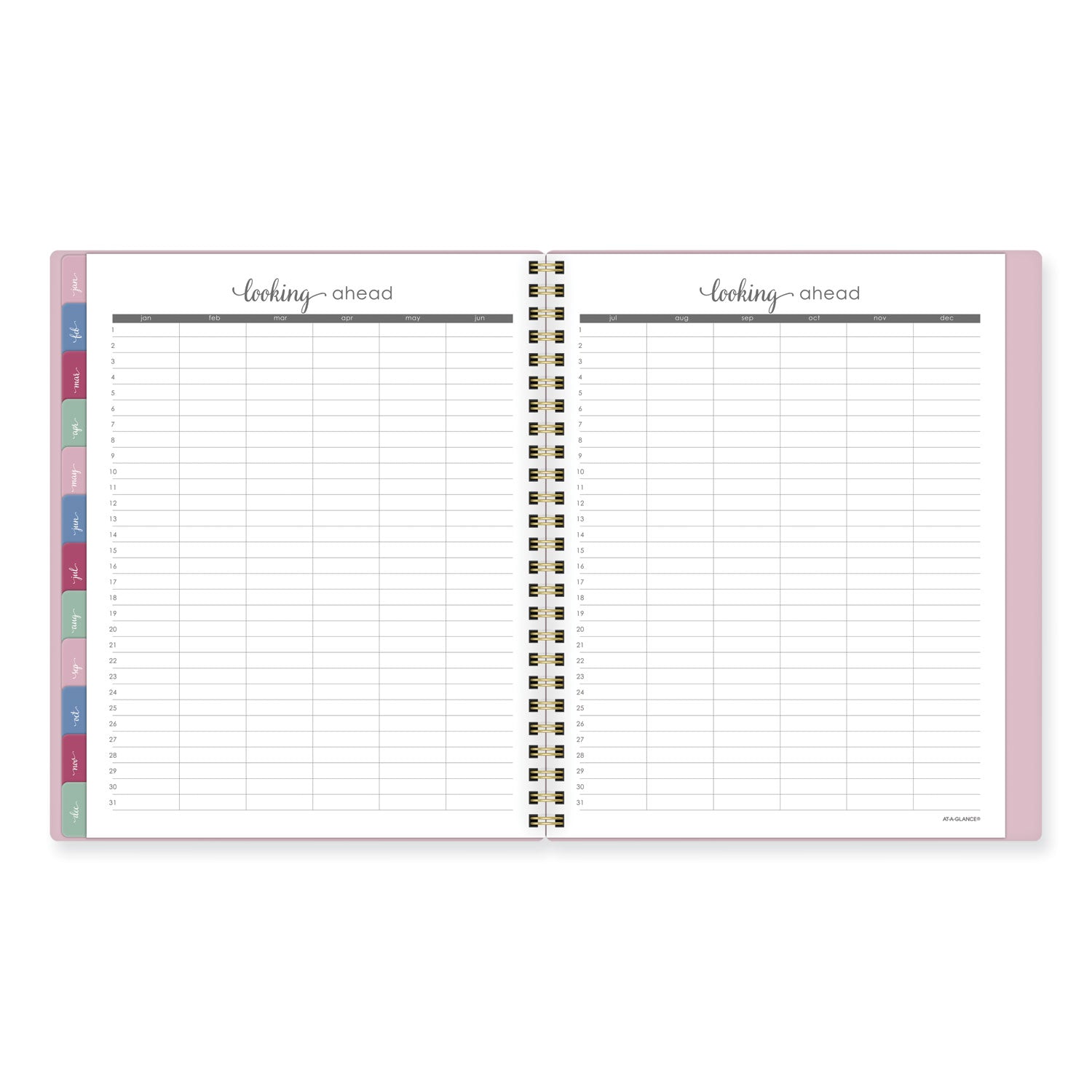 Harmony Weekly/Monthly Poly Planner, 8.81 x 7.88, Pink Cover, 13-Month (Jan to Jan): 2024 to 2025